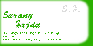 surany hajdu business card